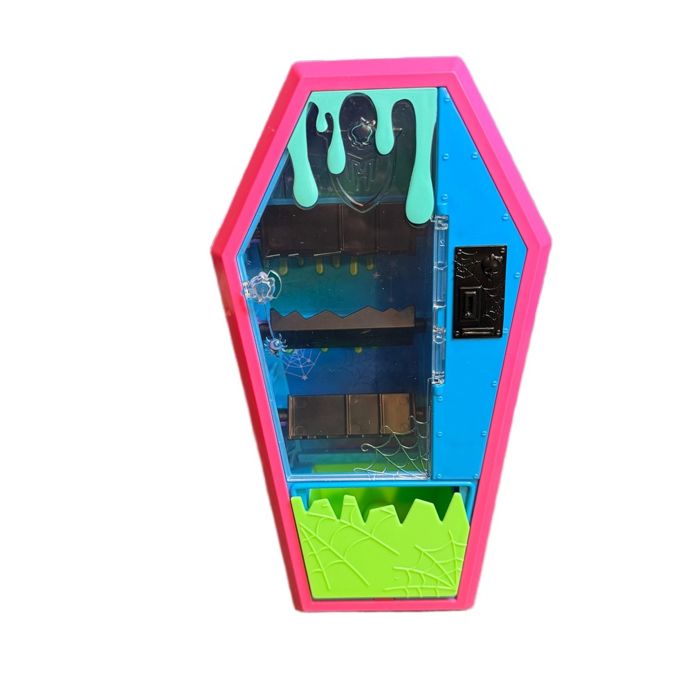 Monster High Coffin Vending Machine Skulltimate Secrets Storage Case Pink Blue